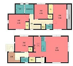 大和市新築戸建 カースペース LDK18帖