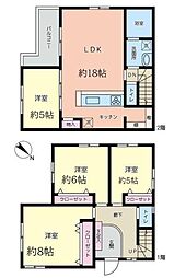 中区中古戸建 LDK18帖 床暖房 築浅 三渓園