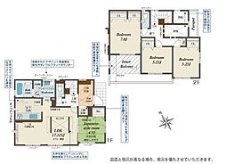 1号棟海老名市新築戸建 3台駐車可 角地 床暖