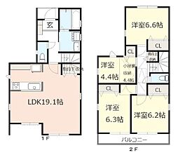 中央区新築戸建 カースペース2台 北西角地 小屋裏収納