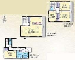 B号棟川崎市新築戸建 LDK18帖以上 ビルトイン車庫