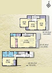 D号棟川崎市新築戸建 LDK18帖以上 ビルトイン車庫