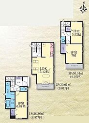 G号棟川崎市新築戸建 独立キッチン 2面採光