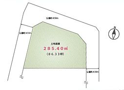 旭区売地 建築条件無し 86坪超