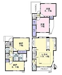 川崎市中古戸建 LDK19帖以上 2台駐車可