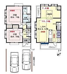 大田区中古戸建 2台駐車可 LDK23帖以上 床暖房