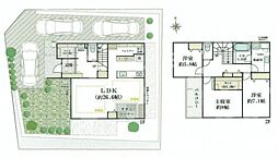 町田市新築戸建 LDK26帖超 床暖房 カースペース3台