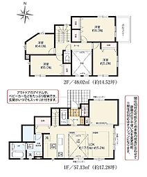 泉区新築戸建 LDK22帖以上 吹抜 カースペース2台