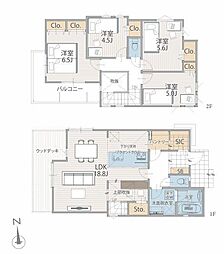 1号棟戸塚区新築戸建 ウッドデッキ パントリー