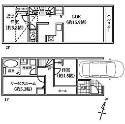 大和市新築戸建 ビルトイン車庫 駅歩6分