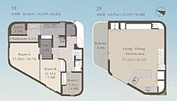 1号棟中区新築戸建 半露天風呂 サウナ