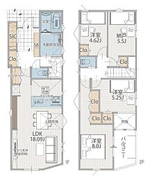 3号棟戸塚区新築戸建 リビング18帖 SIC 吹抜
