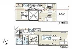 1号区画旭区売地 2台駐車可 敷地面積49坪超