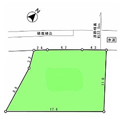 旭区売地 建築条件無し 整形地 前面道路22ｍ 約49坪