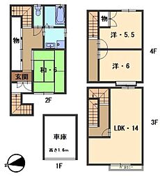 京都市山科区勧修寺西栗栖野町の一戸建て