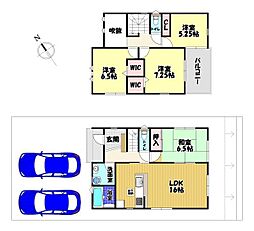 富田林市津々山台4丁目　新築一戸建　1号棟