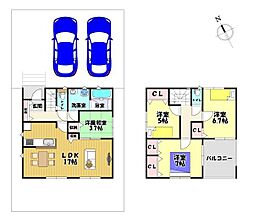 富田林市東板持町　新築一戸建　1号棟