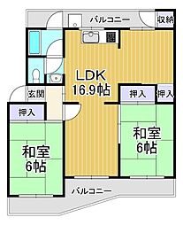 南円明寺ヶ丘団地19棟406号