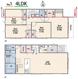 港北区新吉田東1丁目3期　全5棟1号棟