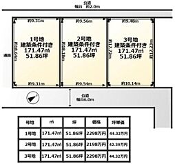 条件付　2号地／3区画