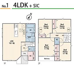 青葉区恩田町1期　全4棟1号棟