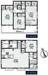 戸塚区下倉田町　全2棟1号棟