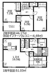 クレイドルガーデン　岐阜市長良雄総第1　2号棟