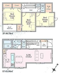 松戸市上本郷4丁目24-2期　2号棟　新築戸建