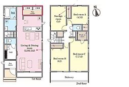 松戸市新松戸6丁目320番　2-K号棟　新築戸建