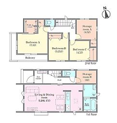 松戸市新松戸6丁目320番 2-D号棟 新築戸建