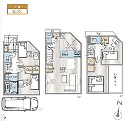 横浜市神奈川区西寺尾4丁目　新築戸建　全3棟　2号棟