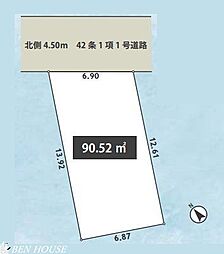 横浜市磯子区森6丁目　建築条件なし　土地