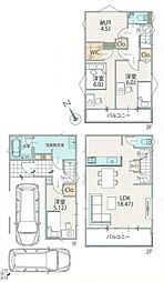 横浜市金沢区富岡東1丁目　新築戸建　全3棟　2号棟