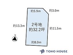 上尾市小泉9丁目　2号地　全2区画