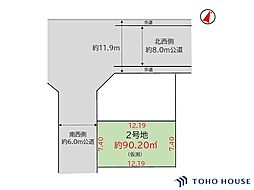 川口市北園町　9期　2号地　全2区画