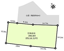 君津市杉谷分譲地 全15区画 区画(セット区画C)