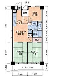 ＵＲ若山台中央2号棟　4F 409