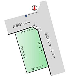高浜市芳川町土地　角地側