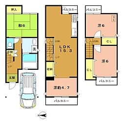 京都市右京区西京極中沢町の一戸建て