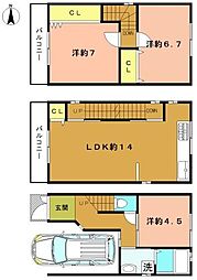 京都市右京区太秦野元町の一戸建て