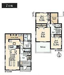 リーブルガーデン瑞穂箱根ヶ崎池廻り第4全2棟1号棟
