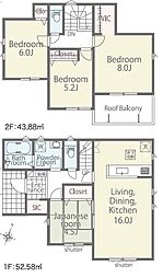柏市酒井根5丁目第1期　1号棟