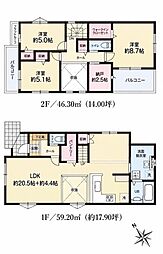 稲城市東長沼新築戸建　3号棟　床暖房付きLDK24帖以上