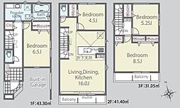 稲城市東長沼新築戸建　2号棟　2階リビング　4LDK