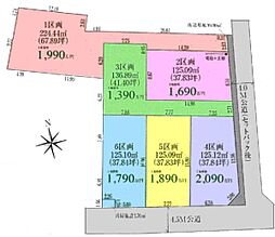 坂戸市仲町　売地　全6区画