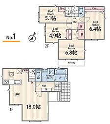 旭区市沢町　全2棟1号棟
