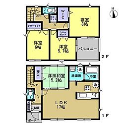 岩出市中島第2-2号棟　新築戸建