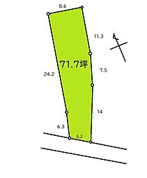 高台の開発分譲地　建築条件なし