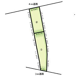 高台の開発分譲地　2区画購入で120坪以上の可