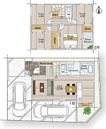北名古屋市鹿田西赤土の一戸建て
